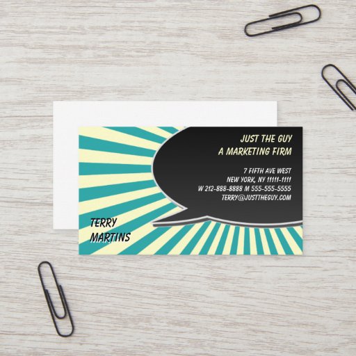 Customizable Speech Bubble Burst Business Card Templates