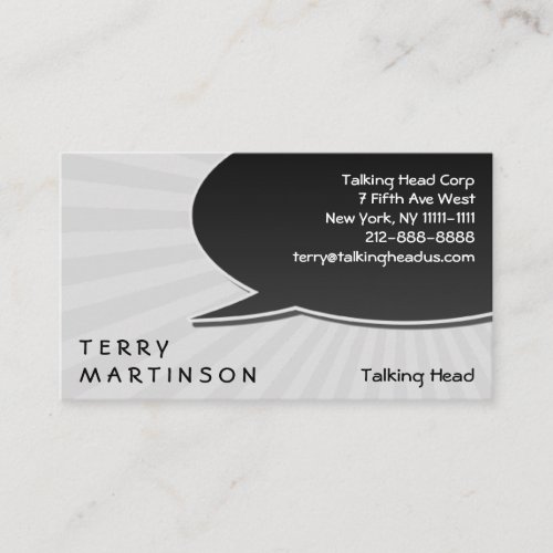 Speech Bubble Burst Business Card Templates