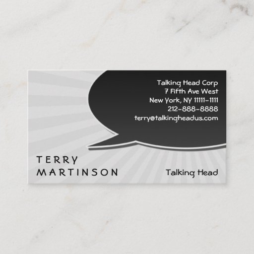Customizable Speech Bubble Burst Business Card Templates