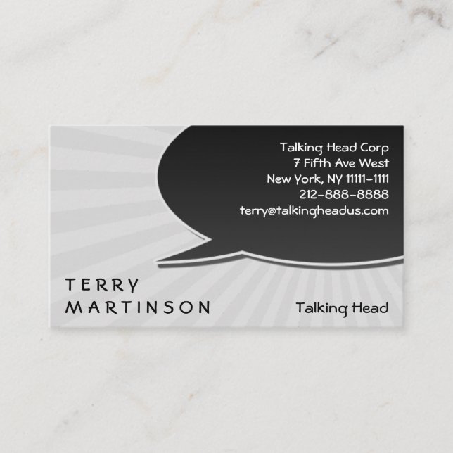 Speech Bubble Burst Business Card (Front)
