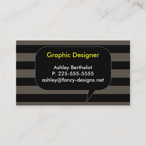 Speech Bubble Business Cards