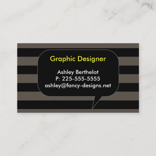 Customizable Speech Bubble Business Cards