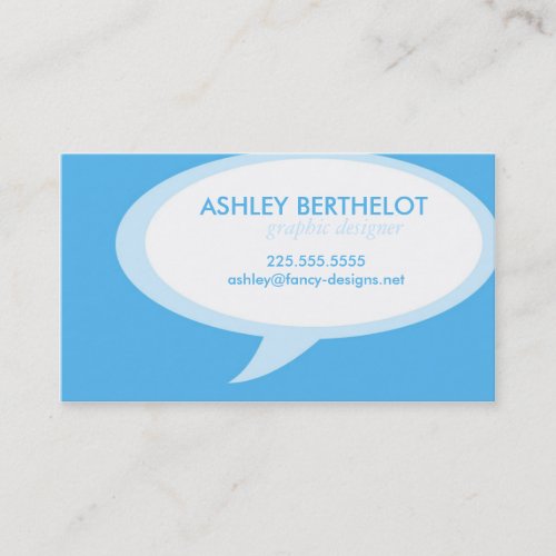 Speech Bubble Business Card Templates