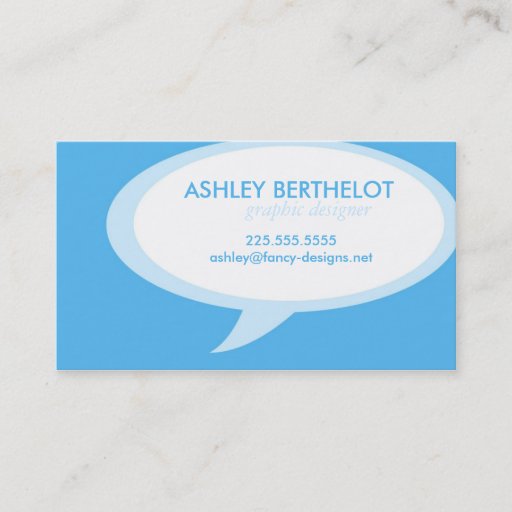 Customizable Speech Bubble Business Card Templates