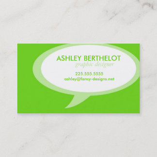 Speech Bubble Business Card