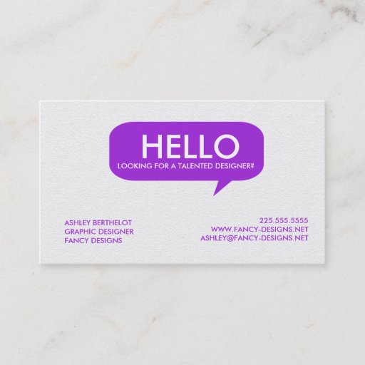 Customizable Speech Bubble Business Card Templates