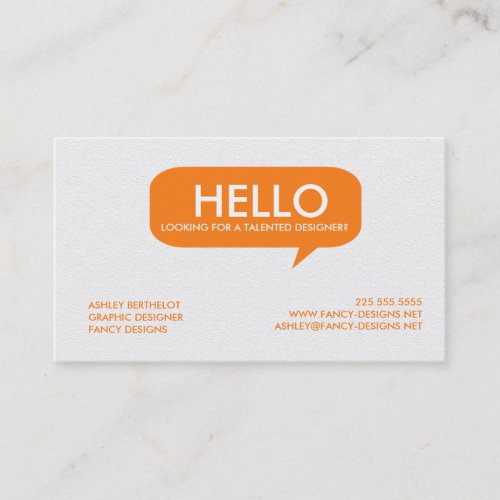 Speech Bubble Business Card Templates