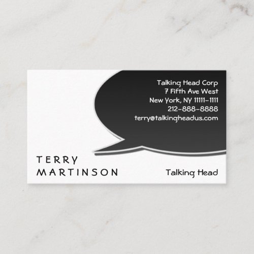 Speech Bubble Card Business Card Templates