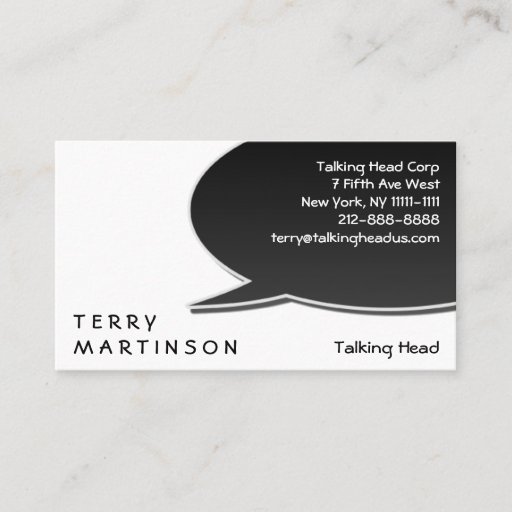 Customizable Speech Bubble Card Business Card Templates