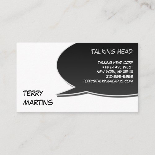 Speech Bubble Card Business Card