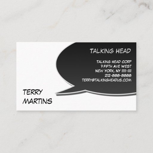 Customizable Speech Bubble Card Business Card