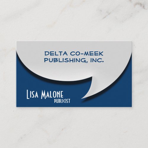 Speech Bubble Card [3d] Business Card Template