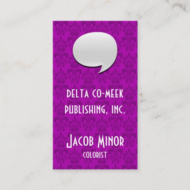 Speech Bubble Card [3d] (Front)