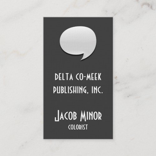 Speech Bubble Card [3d] Business Card Templates