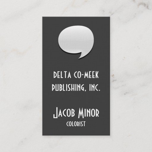 Customizable Speech Bubble Card [3d] Business Card Templates