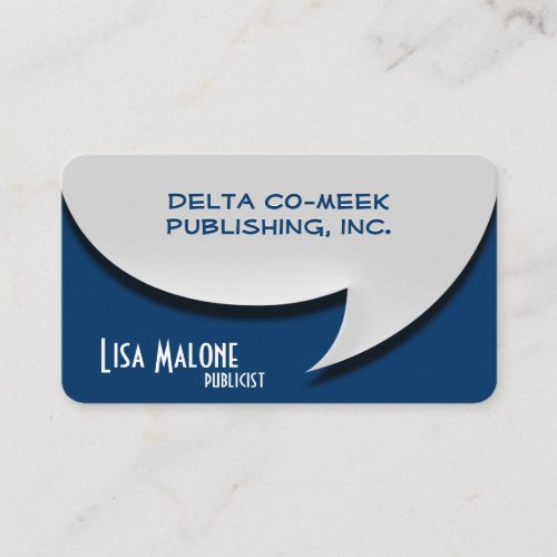 Speech Bubble Card [3d] Business Card Templates