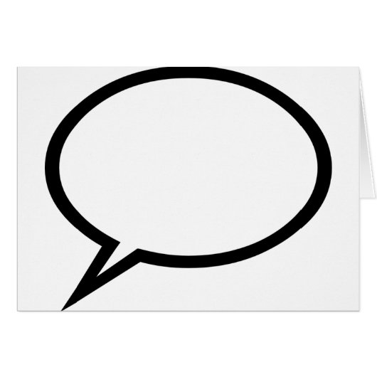 Speech bubble cards (Front Horizontal)