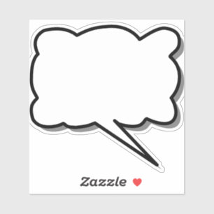 speech-bubble-cloud-arrow-sign sticker