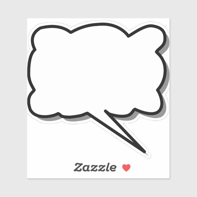 speech-bubble-cloud-arrow-sign sticker (Sheet)