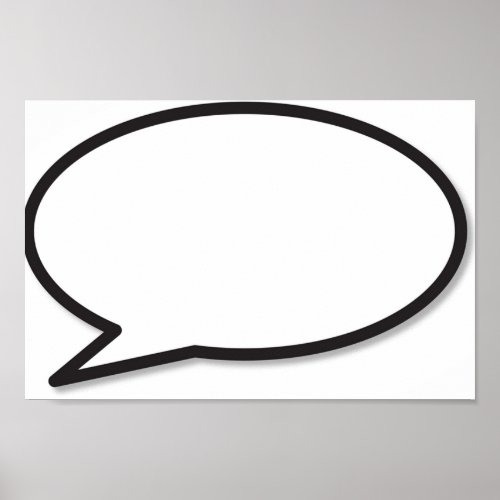 Speech Bubble Comic Book Modern Art Pop Culture Gr Poster