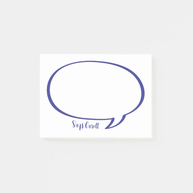 Speech Bubble Comic Personalized Notes (Front)