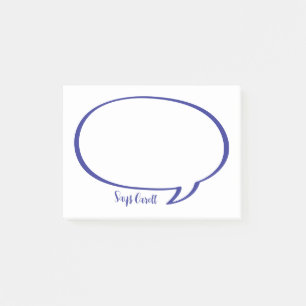 Speech Bubble Comic Personalized Post-it Notes