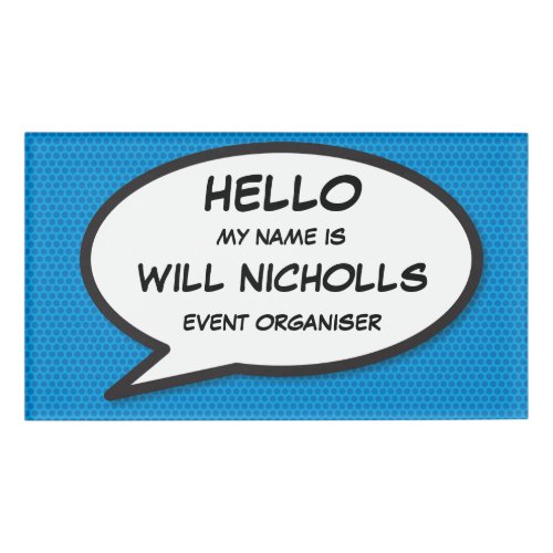 Speech Bubble Fun Retro Comic Book Name Tag