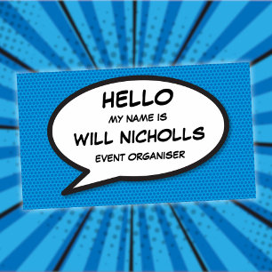 Speech Bubble Fun Retro Comic Book Name Tag