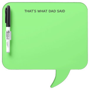 Speech Bubble Green Dry Erase Board