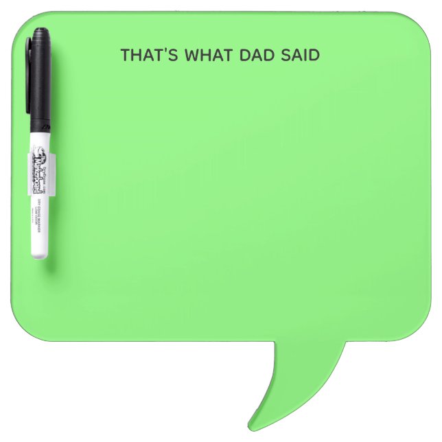 Speech Bubble Green Dry Erase Board (Front)