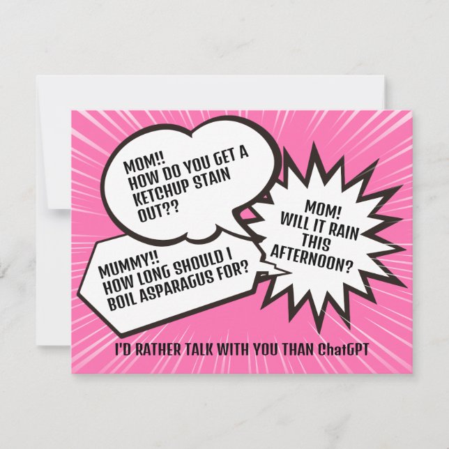 Speech Bubble | Mother's Day thank you cards (Front)
