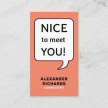 Speech Bubble Nice To Meet You Modern