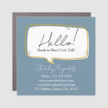 Speech Bubble Real Estate Business blue & gold