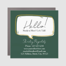 Speech Bubble Real Estate Business green & gold