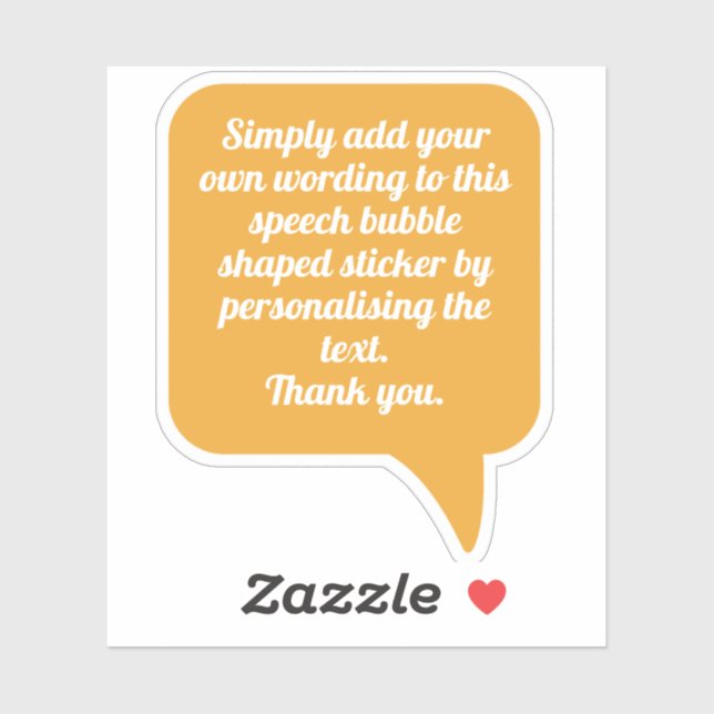 Speech-Bubble Shape with Your Text. Sticker (Sheet)