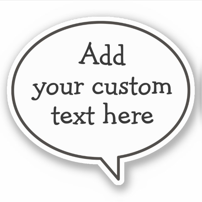 Speech Bubble Sticker (Front)