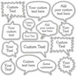 Speech Bubble Sticker Set