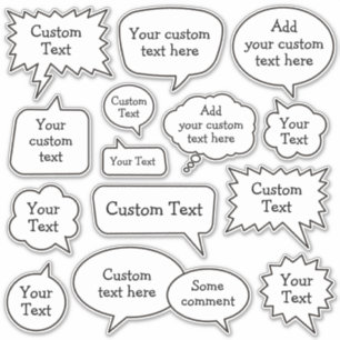 Speech Bubble Sticker Set