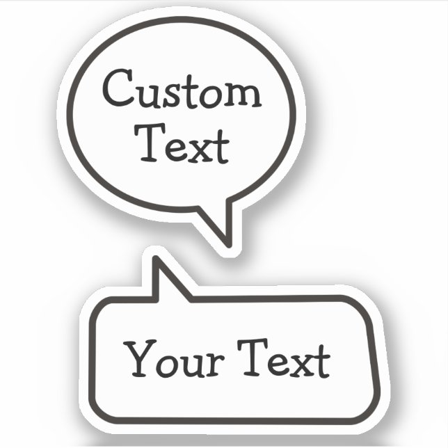 Speech Bubble Stickers (Front)