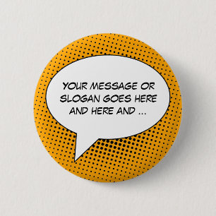 Speech Bubble Your Message Template Button
