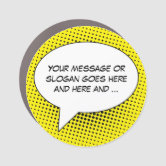 Speech Bubble - Your Custom Text Car Magnet