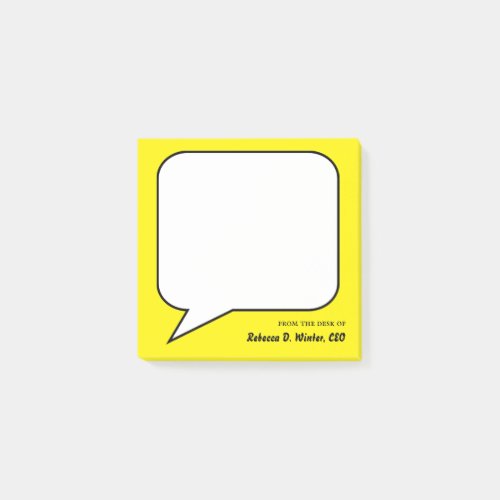 Speech Bubble Your Name Template Post_it Notes