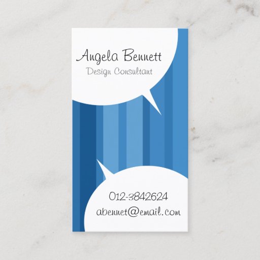 Customizable Speech Bubbles Pastel Business Card