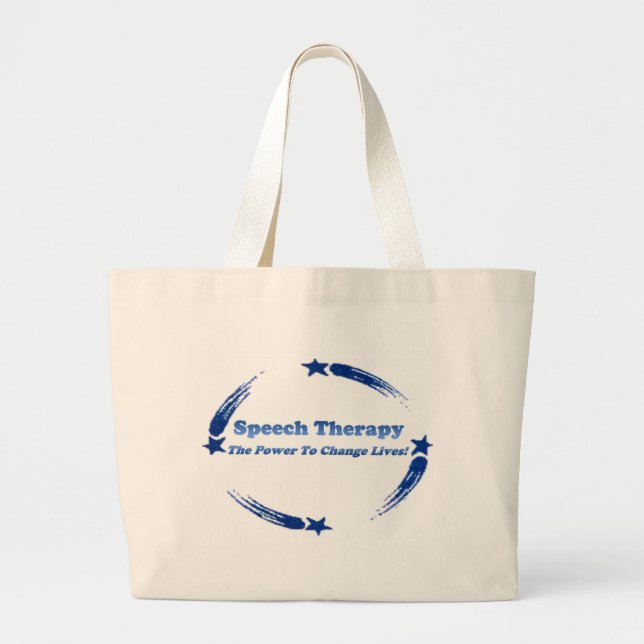 Speech Change Lives Large Tote Bag (Front)