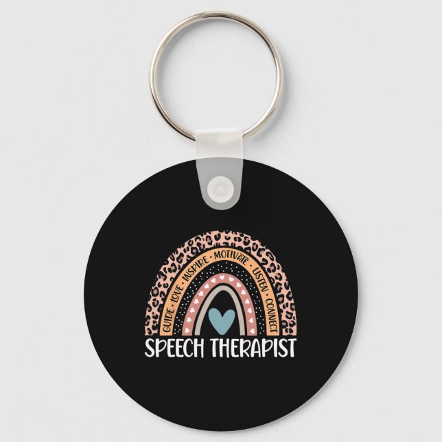 Speech Language Pathologist 100th Day Of School Sl Keychain (Front)