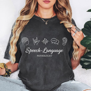 Speech-Language Pathologist Brain Wave Chat Ear De T-Shirt