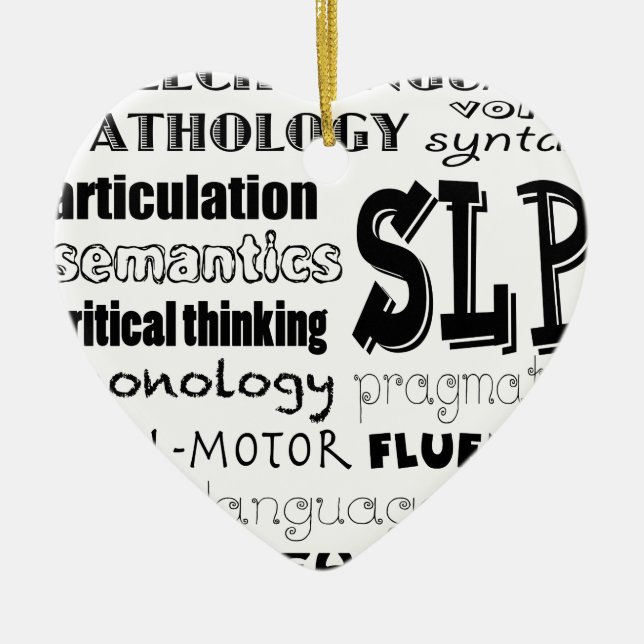 Speech Language Pathologist Ceramic Ornament (Front)