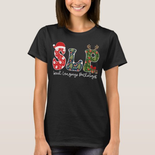 Speech Language Pathologist Christmas SLP Xmas T_Shirt
