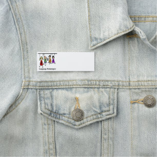 Speech Language Pathologist Cute Kids Cartoon Name Tag