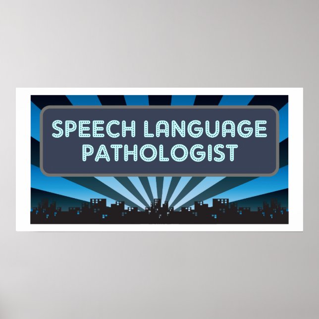 Speech Language Pathologist Marquee Poster (Front)